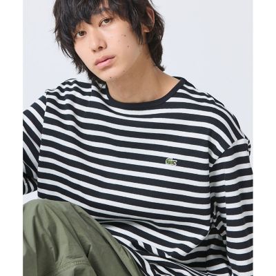 スクエアネックボーダー長袖Tシャツ | LACOSTE/ラコステ | 三越伊勢丹