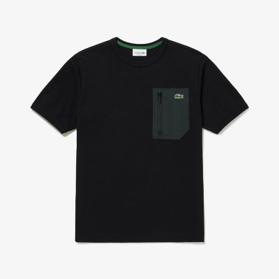 ＜LACOSTE＞アウトドアジップポケット鹿の子地半袖Ｔシャツ