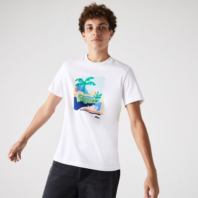 ＜LACOSTE＞リゾートプリントクルーネックＴシャツ