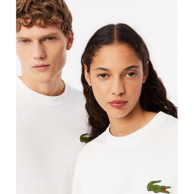 LACOSTE/ラコステ シェニールワニロゴ　オーバーサイズ半袖Ｔシャツ　／　ルーズフィットＴ