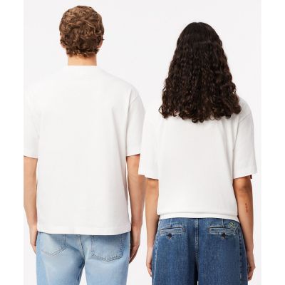 シェニールワニロゴ　オーバーサイズ半袖Ｔシャツ　／　ルーズフィットＴ