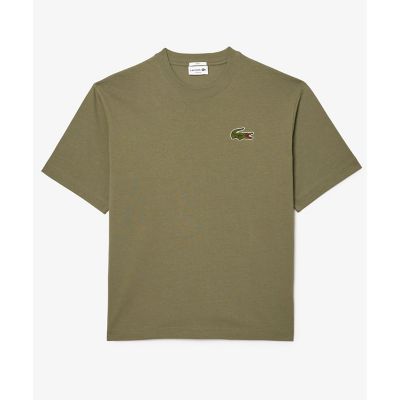 シェニールワニロゴ　オーバーサイズ半袖Ｔシャツ　／　ルーズフィットＴ