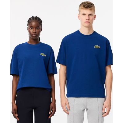 シェニールワニロゴ　オーバーサイズ半袖Ｔシャツ　／　ルーズフィットＴ