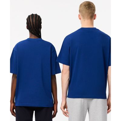 シェニールワニロゴ　オーバーサイズ半袖Ｔシャツ　／　ルーズフィットＴ