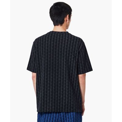 ラコステ（LACOSTE）/インディゴ鹿の子地 モノグラム半袖Tシャツ インディゴ鹿の子地 モノグラム半袖Tシャツ | LACOSTE/ラコステ