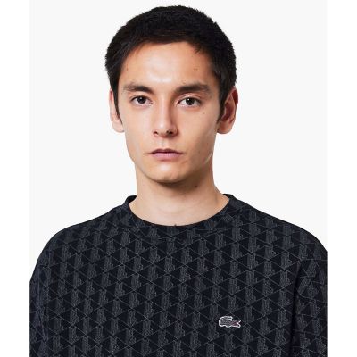 インディゴ鹿の子地 モノグラム半袖Tシャツ | LACOSTE/ラコステ