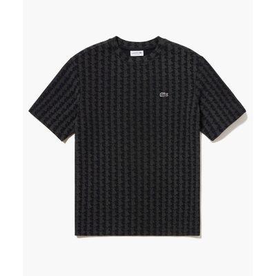 インディゴ鹿の子地 モノグラム半袖Tシャツ | LACOSTE/ラコステ