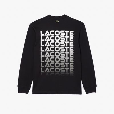 ＜LACOSTE＞グラデーションブランドネームロゴプリントロングスリーブＴシャツ