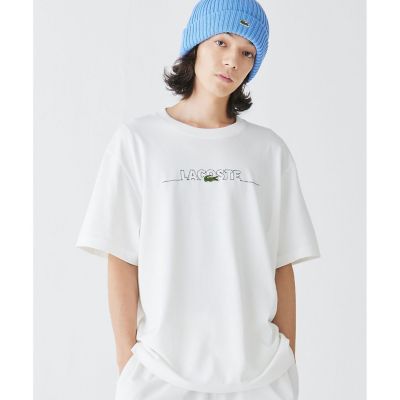 ＜LACOSTE＞フランスメイド　オーバーサイズ　ブランドネームロゴステッチ半袖Ｔシャツ