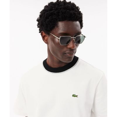 フランスメイド配色リンガーネックワンポイント半袖Ｔシャツ