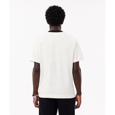 フランスメイド配色リンガーネックワンポイント半袖Ｔシャツ