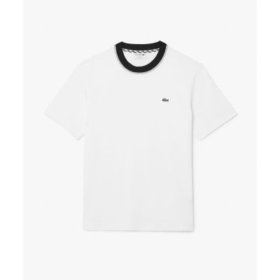 フランスメイド配色リンガーネックワンポイント半袖Ｔシャツ