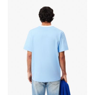 フランスメイド配色リンガーネックワンポイント半袖Ｔシャツ