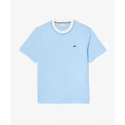 フランスメイド配色リンガーネックワンポイント半袖Ｔシャツ