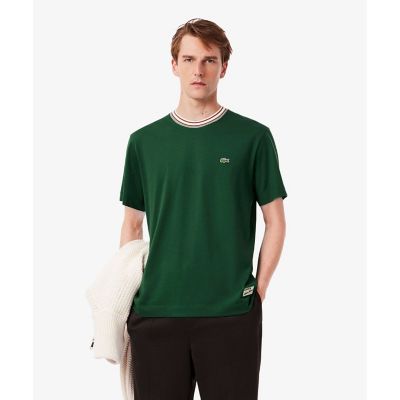 ＜LACOSTE＞ボーダーリブネックフレンチメイドＴシャツ