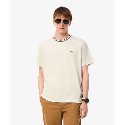 ボーダーリブネックフレンチメイドTシャツ | LACOSTE/ラコステ | 三越