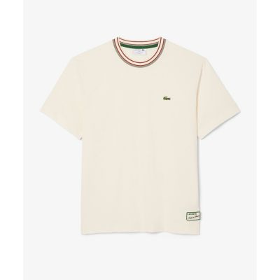 ボーダーリブネックフレンチメイドTシャツ | LACOSTE/ラコステ | 三越