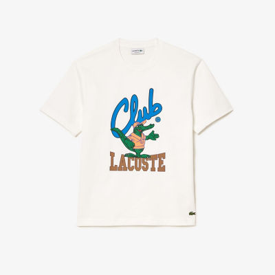 ＜LACOSTE＞バーシティグラフィックプリントクルーネックＴシャツ