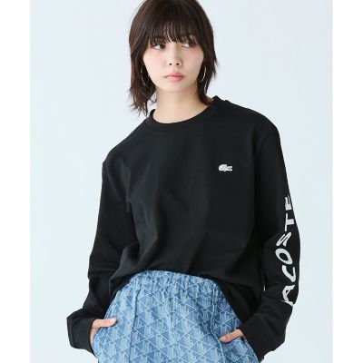 国内配送★LACOSTE★ヘビーウェイト スリーブプリント ロンT ラコステ LACOSTE ヘビーウェイトスリーブプリントTシャツ