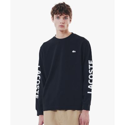 国内配送★LACOSTE★ヘビーウェイト スリーブプリント ロンT ラコステ LACOSTE ヘビーウェイトスリーブプリントTシャツ
