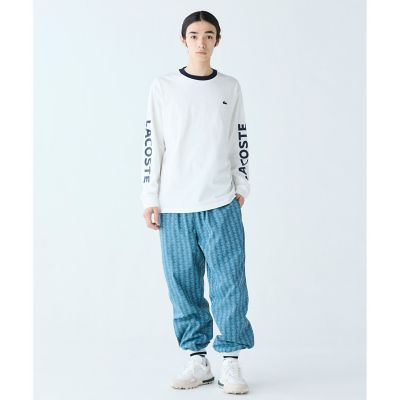 人気のロゴT【LACOSTE】ヘビーウェイトスリーブプリントTシャツ ヘビーウェイトスリーブプリント ロングリブスリーブTシャツ