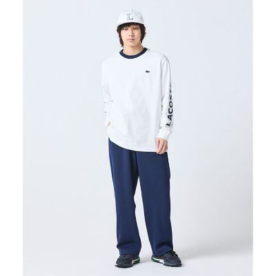 ヘビーウェイト スリーブプリント ロングリブスリーブTシャツ
