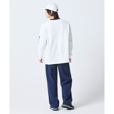 ヘビーウェイト スリーブプリント ロングリブスリーブTシャツ