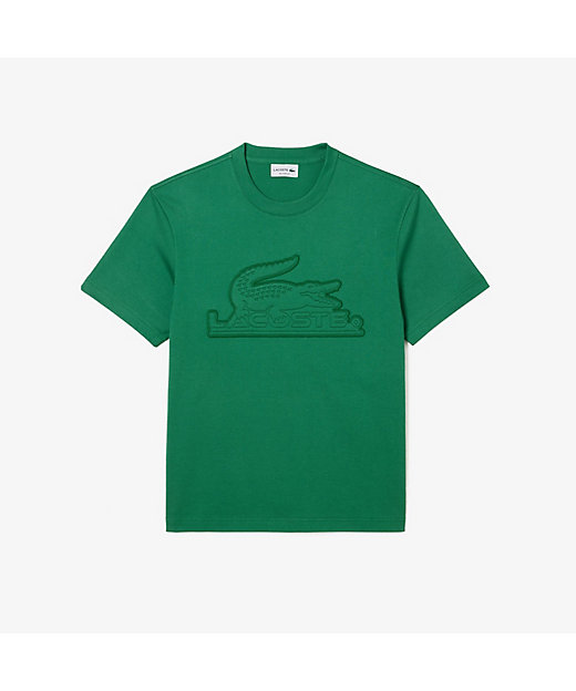 オーバーサイズワニロゴパッチクルーネックTシャツ | LACOSTE オーバーサイズワニロゴパッチクルーネックTシャツ | LACOSTE