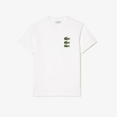 ＜LACOSTE＞タイムラインクロックプリントクルーネックＴシャツ