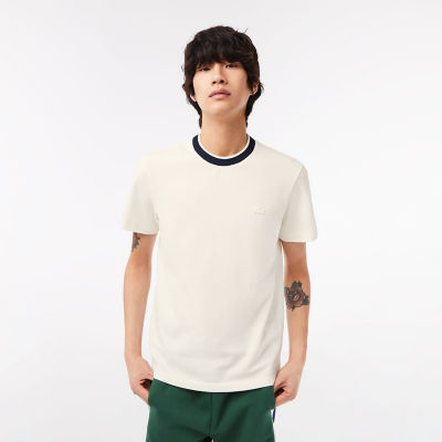 ＜LACOSTE＞配色ネックリブストレッチ鹿の子Ｔシャツ