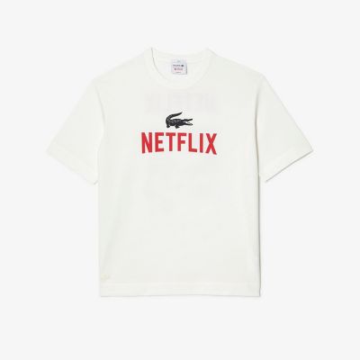 Ｌａｃｏｓｔｅ ｘ Ｎｅｔｆｌｉｘ』 バックプリントクルーネックＴ 