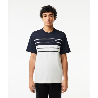 ＜LACOSTE＞フランスメイドパネルボーダー鹿の子地Ｔシャツ