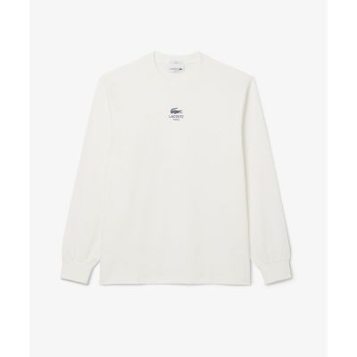LACOSTE/ラコステ ワンポイントプリントロングスリーブTシャツ ホワイト トップス【三越伊勢丹/公式】