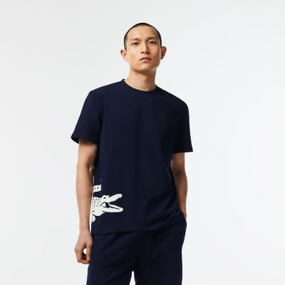 ＜LACOSTE＞オーバーサイズプリントストレッチコットンＴシャツ