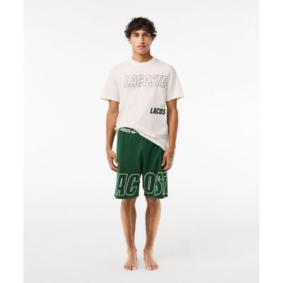 【LACOSTE】オールオーバー ロゴ プリント ラウンジ Tシャツ ♪ EC限定】ランダムブランドネームロゴラウンジTシャツ