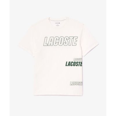 【LACOSTE】オールオーバー ロゴ プリント ラウンジ Tシャツ ♪ EC限定】ランダムブランドネームロゴラウンジTシャツ