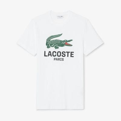 LACOSTE ラコステ ビッグロゴ Tシャツ ホワイト ビッグワニロゴプリントTシャツ | LACOSTE/ラコステ | 三越伊勢丹