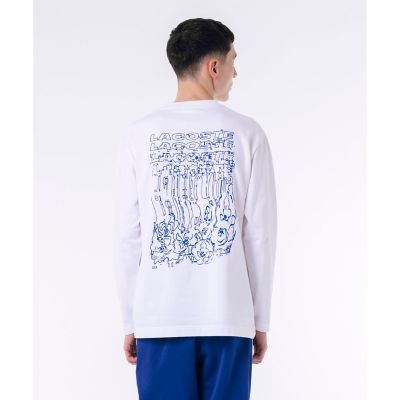 グラフィックバックプリント裏毛スウェットTシャツ トレーナー