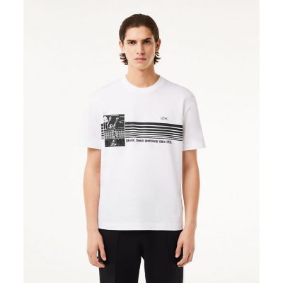 LACOSTE/ラコステ テニスプレイヤーグラフィックフランスメイドTシャツ