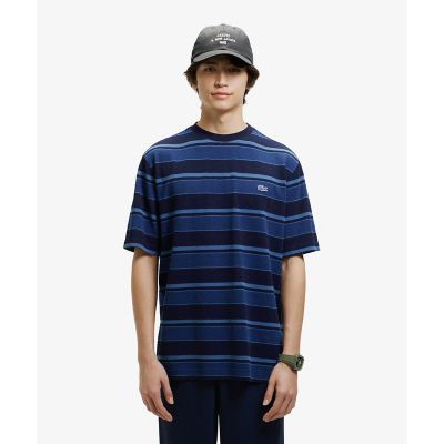 今季 45r インディゴボーダー ロゴ Tシャツ（新品） インディゴボーダー Tシャツ | LACOSTE/ラコステ | 三越伊勢丹