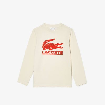 ＜LACOSTE＞オーバーサイズプリントＪＵＮＩＯＲロングスリーブＴシャツ