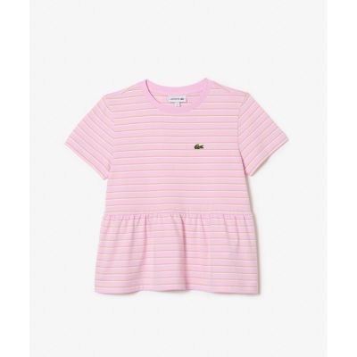 ＜LACOSTE＞フレアシルエットＧＩＲＬＳボーダードレス