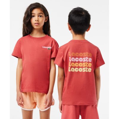 ＜LACOSTE＞ポップフォントロゴネームバックプリントＴシャツ