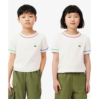 LACOSTE/ラコステ クレイジーカラーパイピングキッズTシャツ