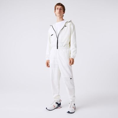 ＜三越伊勢丹/公式＞【SALE】LACOSTE/ラコステ アシンメトリーパッチワークトラックパンツ ホワイト スポーツウェア【三越伊勢丹/公式】