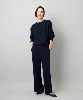 セットアップ対応］ノーカラーブラウス | MICHEL KLEIN (Women