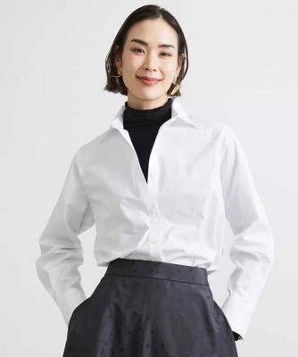 ＜MICHEL KLEIN (Women)＞Ｔ／Ｃブロードシャツブラウス