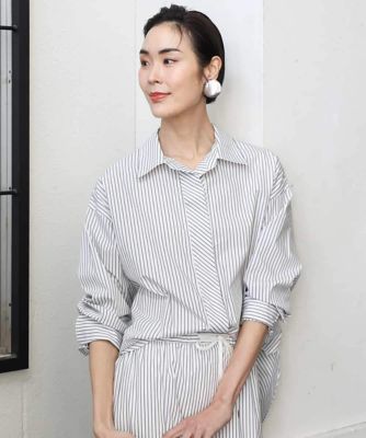 MICHEL  / ミッシェルクラン [セットアップ対応]ビックシルエットストライプシャツ セットアップ対応］ビックシルエットストライプシャツ | MICHEL
