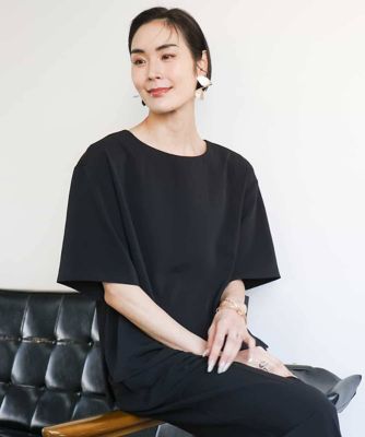 MICHEL KLEIN (Women)/ミッシェルクラン ［接触冷感］クルーネック　ＴＥＥブラウス（セットアップ対応）