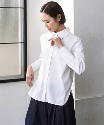 ＜MICHEL KLEIN (Women)＞ハイパワーストレッチ　ブロードシャツ